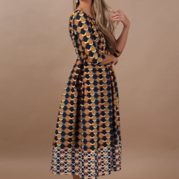 Closet Gold Mustard Dress NWT! - Picture 2 of 4